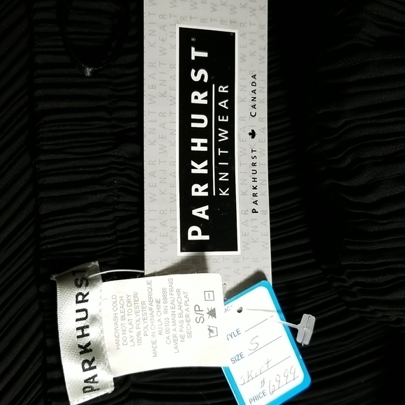 Parkhurst Women's Skirt Asymmetrical Gauze See Trough With Sequins Black - Picture 6 of 8